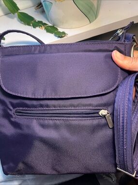 Travelon purple Crossbody Bag with Front Zip Pocket